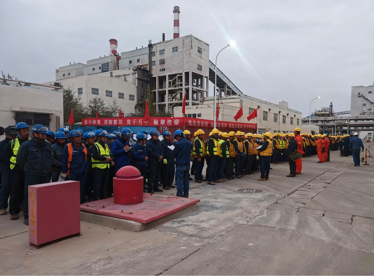 最大晨會！弘旭公司和寧大修項目部組織安全晨會(圖2)